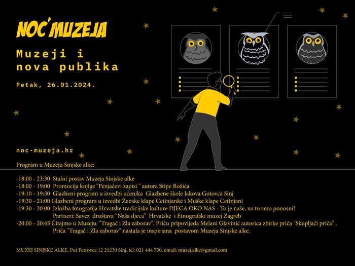 Program Noć muzeja 2024.- Muzej Sinjske alke